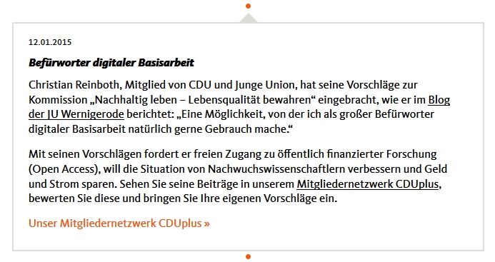CDU-Basisarbeit